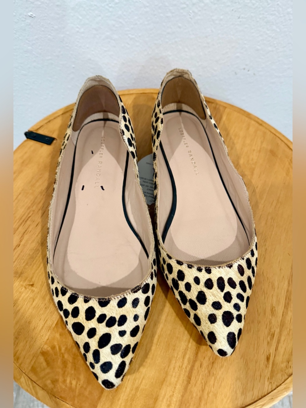 Loeffler Randall Milla Leopard pointed-toe flats in leopard print size 7.5
